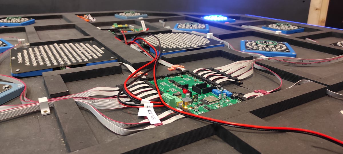 Interactive floor electronics and controller