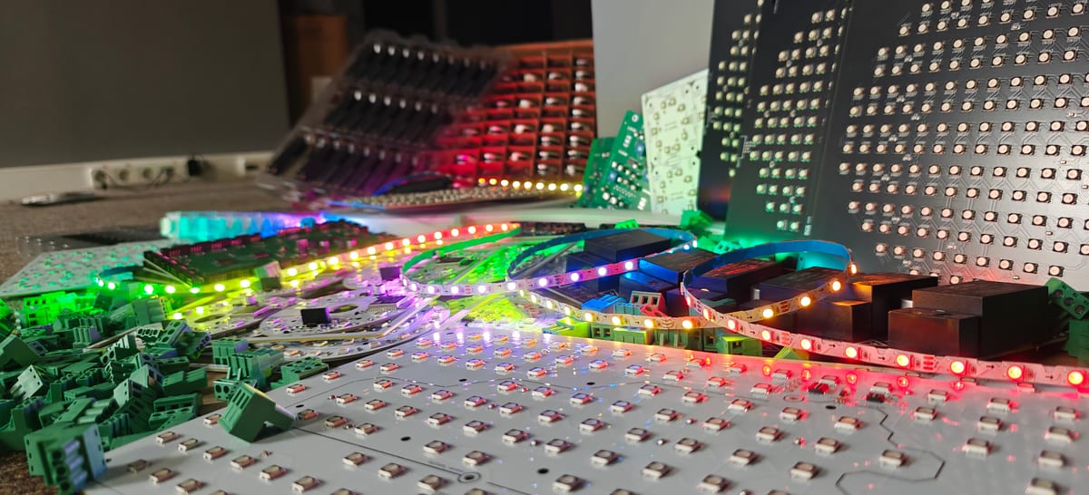 LED matrices and light strips under test